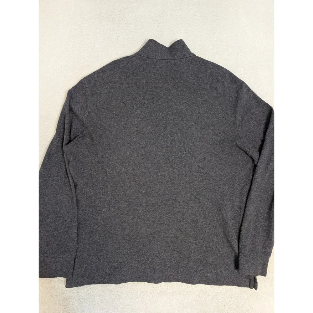 Polo Ralph Lauren Men's Sweater XL Gray 1/4 Zip Knit Pullover‎ Acrylic Blend